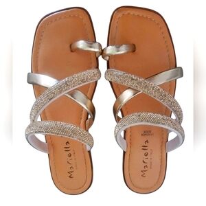 Mariella Rose Gold Strappy Sandals